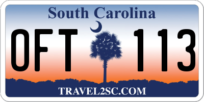 SC license plate OFT113