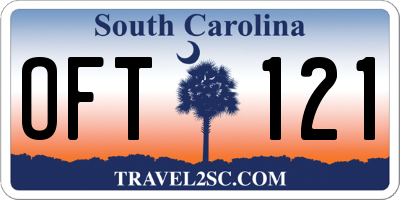 SC license plate OFT121