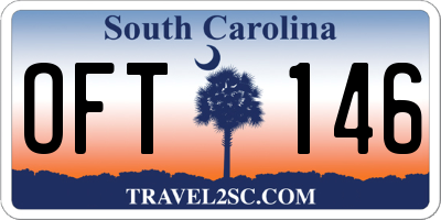 SC license plate OFT146