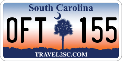SC license plate OFT155