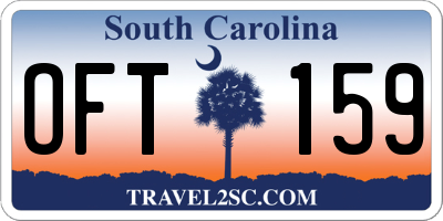 SC license plate OFT159