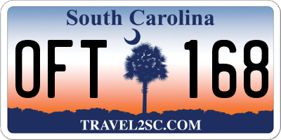 SC license plate OFT168
