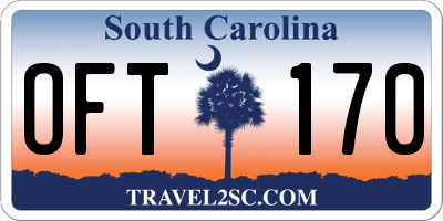SC license plate OFT170