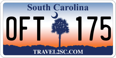 SC license plate OFT175
