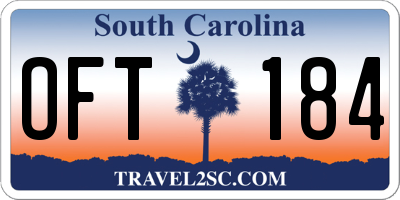 SC license plate OFT184