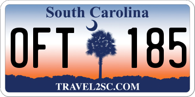 SC license plate OFT185