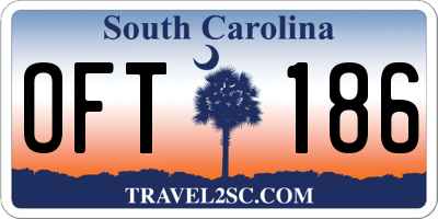SC license plate OFT186