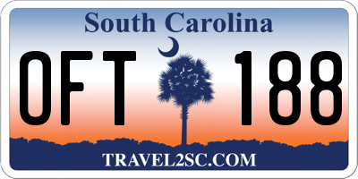 SC license plate OFT188
