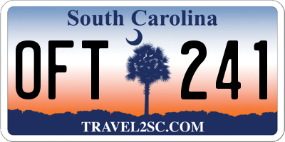 SC license plate OFT241