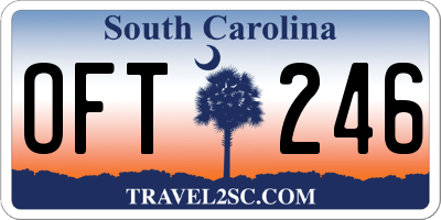 SC license plate OFT246
