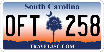 SC license plate OFT258