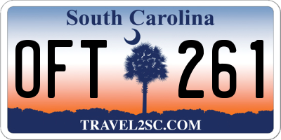 SC license plate OFT261