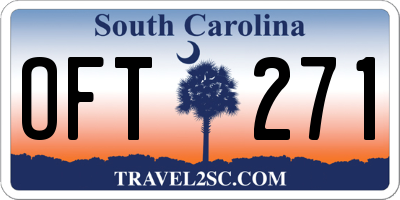SC license plate OFT271