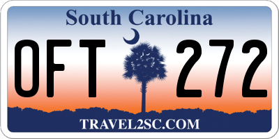 SC license plate OFT272
