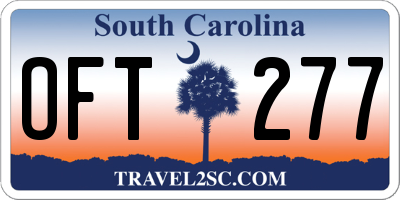SC license plate OFT277