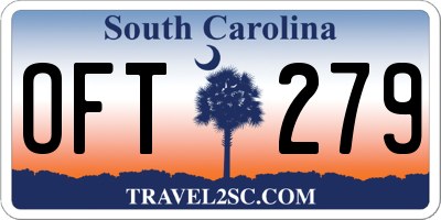 SC license plate OFT279