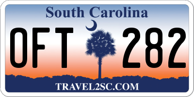 SC license plate OFT282