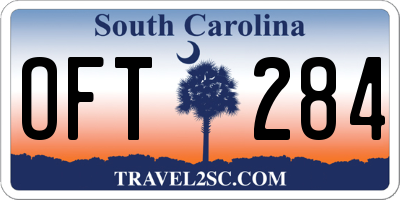SC license plate OFT284