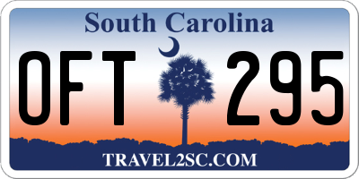 SC license plate OFT295