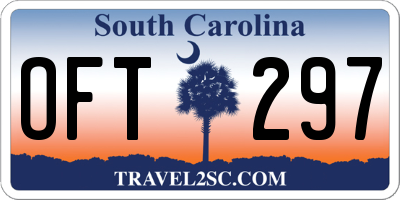 SC license plate OFT297