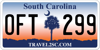SC license plate OFT299