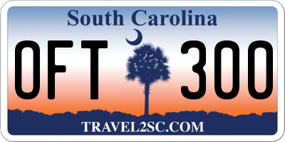 SC license plate OFT300