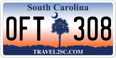 SC license plate OFT308