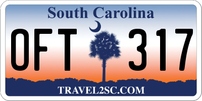 SC license plate OFT317