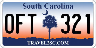 SC license plate OFT321