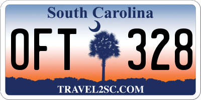 SC license plate OFT328
