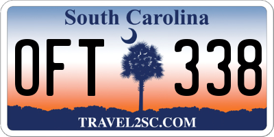SC license plate OFT338