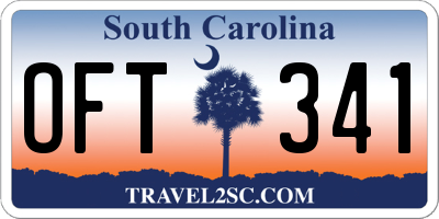 SC license plate OFT341