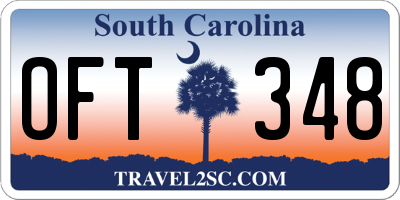 SC license plate OFT348