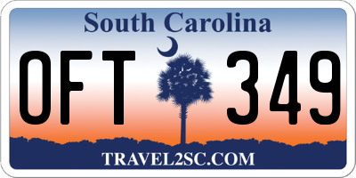 SC license plate OFT349