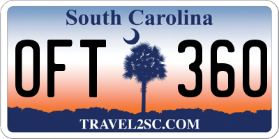 SC license plate OFT360