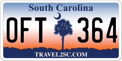 SC license plate OFT364