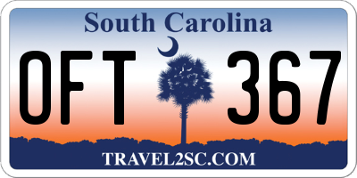 SC license plate OFT367