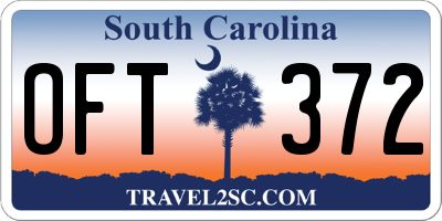 SC license plate OFT372