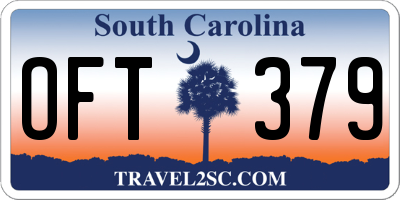 SC license plate OFT379