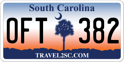 SC license plate OFT382