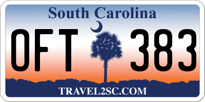 SC license plate OFT383