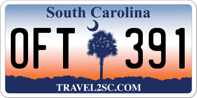SC license plate OFT391