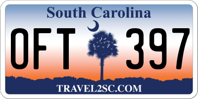 SC license plate OFT397