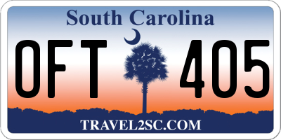 SC license plate OFT405