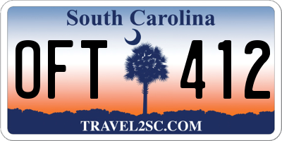 SC license plate OFT412
