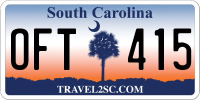 SC license plate OFT415