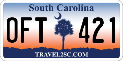 SC license plate OFT421