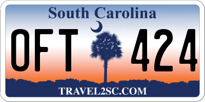 SC license plate OFT424