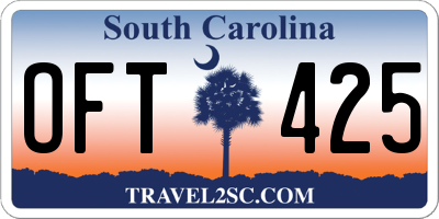 SC license plate OFT425