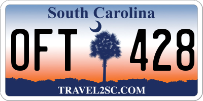 SC license plate OFT428